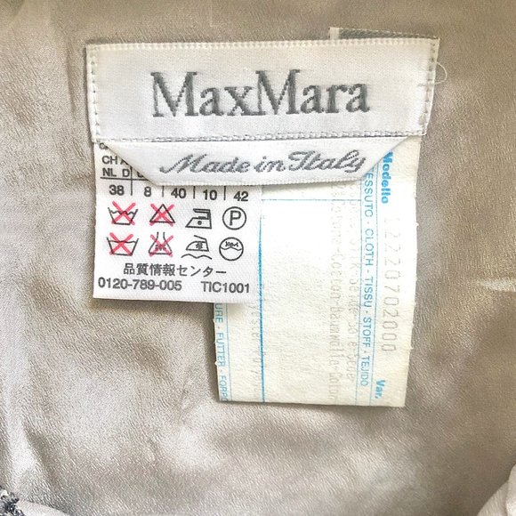 Max Mara Silk Lace Dress in Gray/ Taupe - Picture 7 of 12